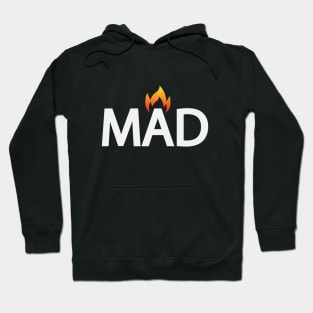 Mad being mad artistic typographic logo Hoodie